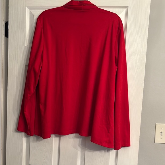 Vibrant Red Open Front Cardigan - Picture 2 of 3